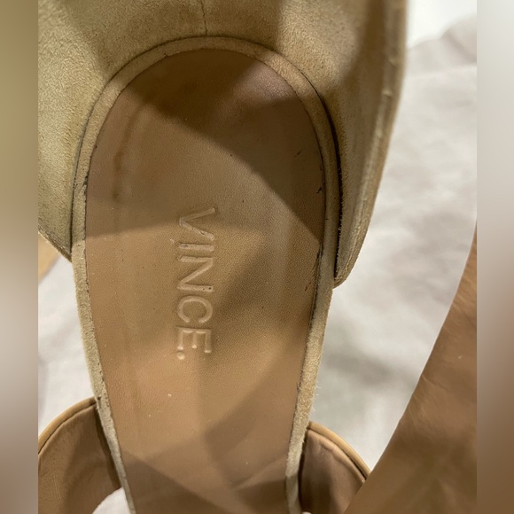 VINCE wrap sandals with chunky wooden heel - Picture 5 of 6